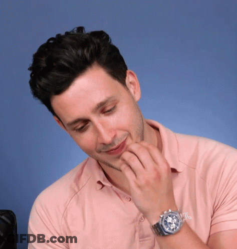 Man In Pink Shirt Wearing Silver Watch GIF
