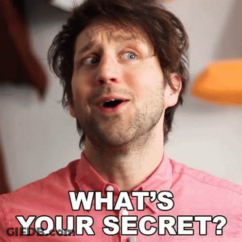 Man In Pink Shirt What's Your Secret GIF