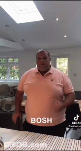 Man In Pink Shirt With Bosh GIF