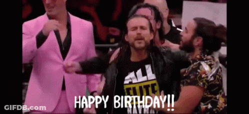 Man In Pink Suit Says Happy Birthday To Crowd GIF