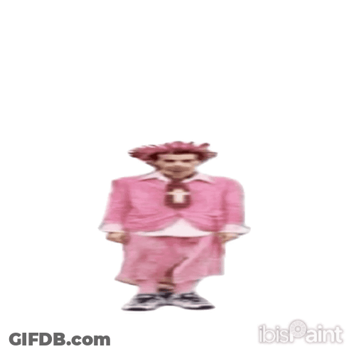 Man In Pink Suit With Cross Tie GIF