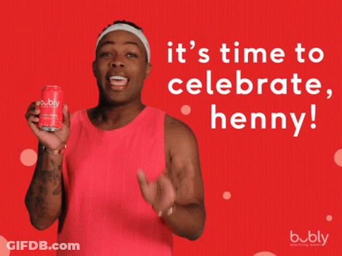 Man In Pink Tank Top Holding Bubbly Soda GIF