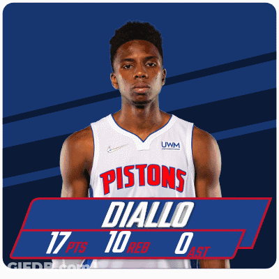 Man In Pistons Jersey GIF