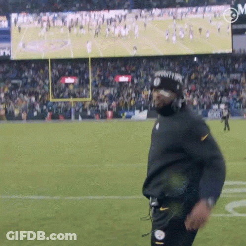 Man In Pittsburgh Steelers Uniform GIF