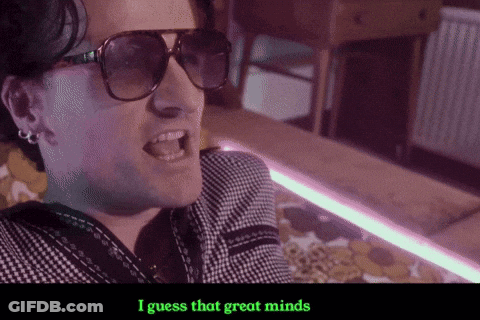 Man In Plaid Jacket And Sunglasses Saying I Guess That Great Minds GIF