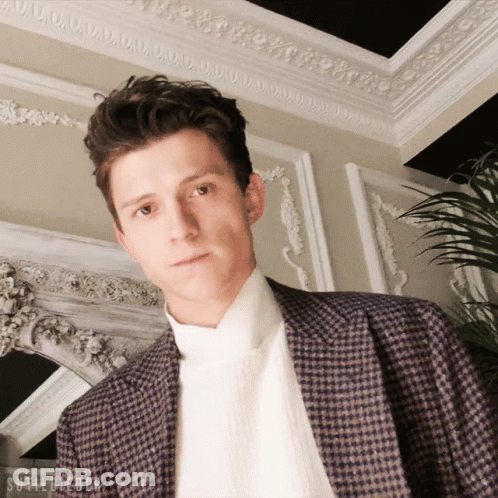 Man In Plaid Jacket And White Turtleneck Sutil GIF