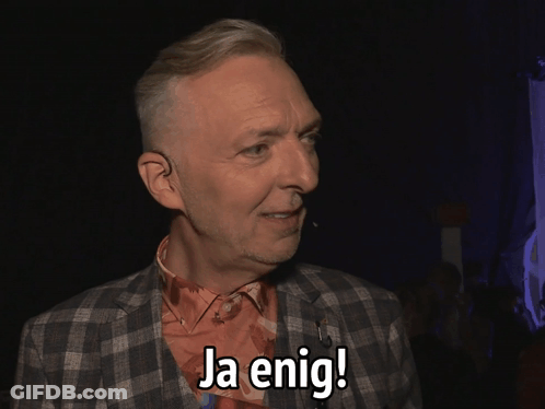Man In Plaid Jacket Says Ja Enig GIF