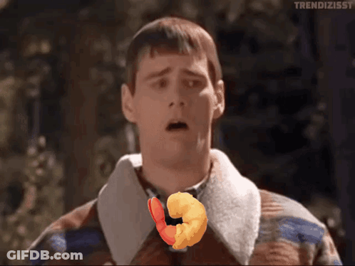 Man In Plaid Jacket With Shrimp In Mouth Trendizisst GIF