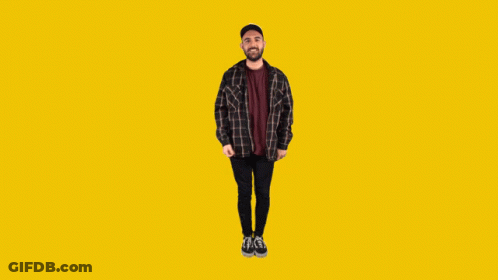 Man In Plaid Shirt And Hat Dancing GIF