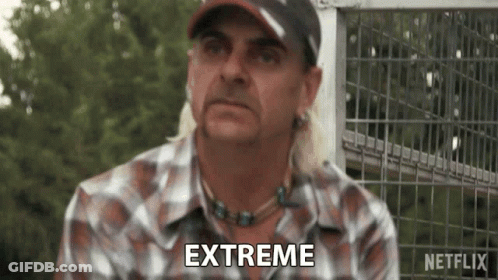 Man In Plaid Shirt And Hat Saying Extreme GIF
