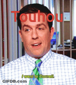 Man In Plaid Shirt And Tie Saying Touhou GIF