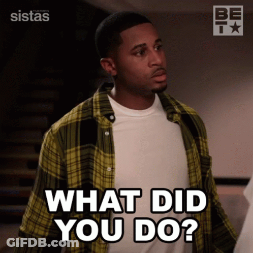 Man In Plaid Shirt Asking What Did You Do GIF