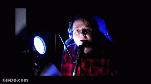 Man In Plaid Shirt At Microphone Par Respect Freno GIF