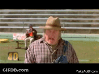 Man In Plaid Shirt Cowboy Hat 40 Sign GIF