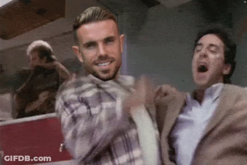 Man In Plaid Shirt Dancing With Man In Suit GIF