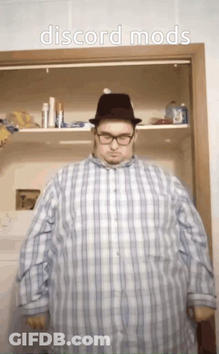 Man In Plaid Shirt Hat By Discord Mods Closet GIF