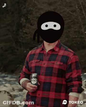 Man In Plaid Shirt Holding Busch Beer GIF