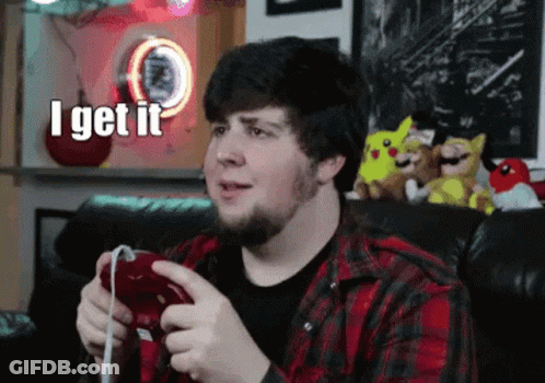 Man In Plaid Shirt Holding Controller Says I Get It GIF
