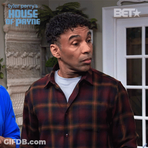 Man In Plaid Shirt House Of Payne Sign GIF
