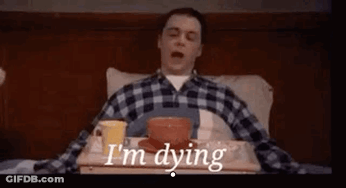Man In Plaid Shirt Lying In Bed With Food GIF