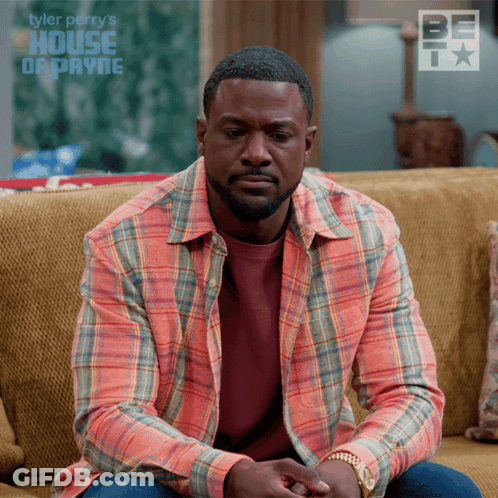 Man In Plaid Shirt On Couch Tyler Perry's House Of Payne GIF