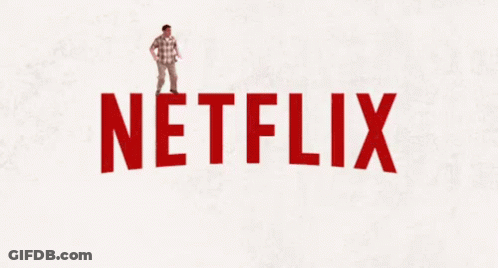 Man In Plaid Shirt On Netflix Logo GIF