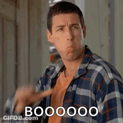 Man In Plaid Shirt Saying Booo GIF