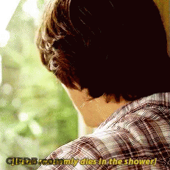 Man In Plaid Shirt Saying Dean Randomly Dies In The Shower GIF