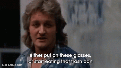 Man In Plaid Shirt Saying Either Put On These Glasses GIF
