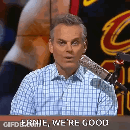 Man In Plaid Shirt Saying Ernie We're Good GIF
