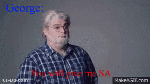 Man In Plaid Shirt Saying George GIF