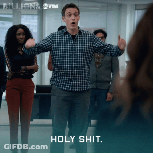 Man In Plaid Shirt Saying Holy Shit Showtime Ad GIF