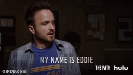 Man In Plaid Shirt Saying My Name Is Eddie GIF