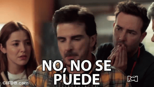 Man In Plaid Shirt Saying No No Se Puede GIF