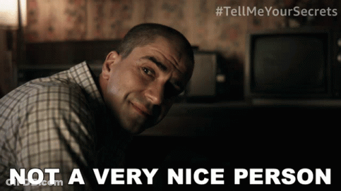 Man In Plaid Shirt Saying Not A Very Nice Person GIF