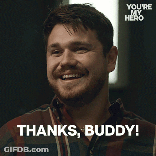 Man In Plaid Shirt Saying Thanks Buddy GIF