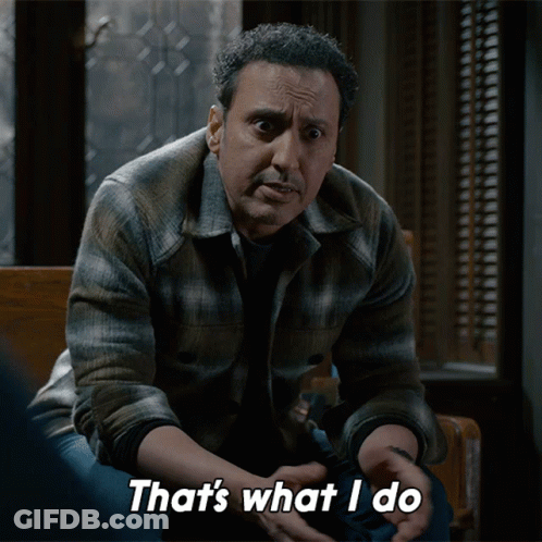 Man In Plaid Shirt Saying That's What I Do GIF