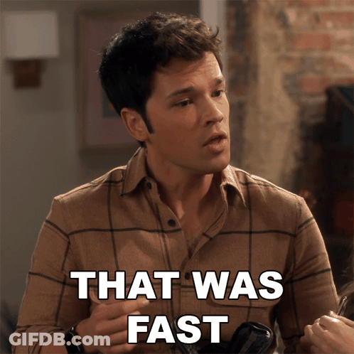 Man In Plaid Shirt Saying That Was Fast GIF