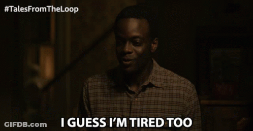 Man In Plaid Shirt Saying Tired GIF