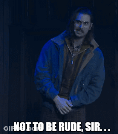Man In Plaid Shirt Saying Whats Up With Your Body Hair GIF