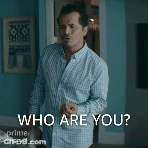 Man In Plaid Shirt Saying Who Are You GIF