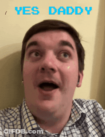 Man In Plaid Shirt Saying Yes Daddy GIF