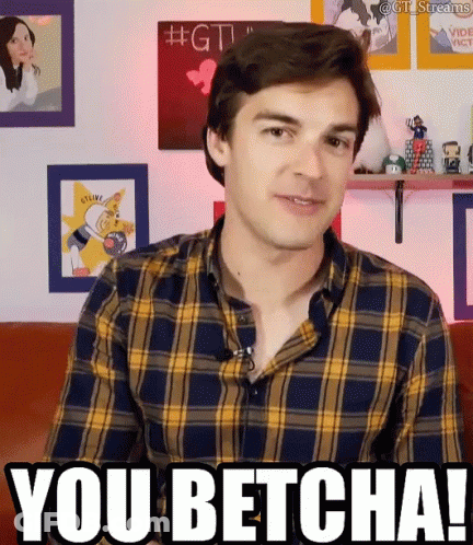 Man In Plaid Shirt Saying You Betcha GIF