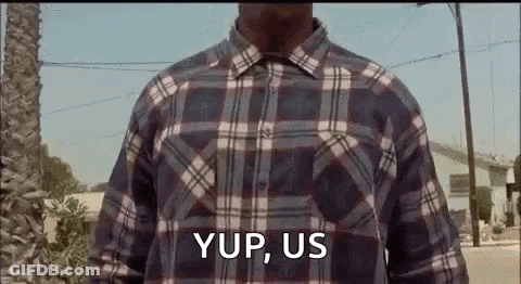 Man In Plaid Shirt Saying Yup Us GIF