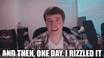 Man In Plaid Shirt Says And Then One Day I Rizzled It GIF
