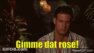 Man In Plaid Shirt Says Gimme Dat Rose GIF