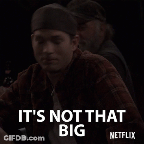 Man In Plaid Shirt Says It's Not That Big Netflix GIF