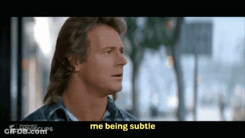 Man In Plaid Shirt Says Me Being Subtle GIF