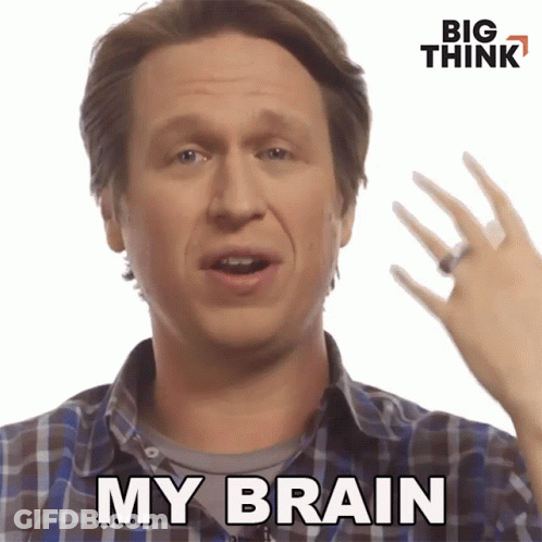 Man In Plaid Shirt Says My Brain GIF