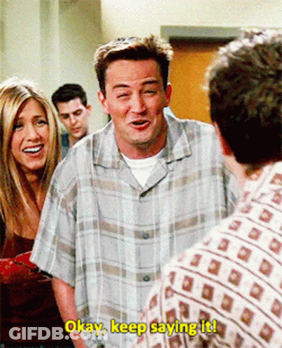 Man In Plaid Shirt Says Okay Keep Saying It To Another Man GIF